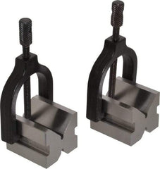 Value Collection - 14.29 to 1" Capacity, 90° Angle, Tool Steel V-Block - 1-3/4" Long x 1-19/32" Wide x 1-7/16" High, Sold as 2 Block Set - Industrial Tool & Supply