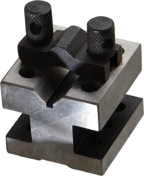 Value Collection - 19/32" Max Capacity, 90° Angle, Hardened Steel V-Block - 1-3/8" Long x 1-3/8" Wide x 1-3/16" High, Sold as Individual - Industrial Tool & Supply