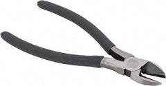 Value Collection - 7-1/2" OAL, Diagonal Cutter - 1" Jaw Length x 1-1/8" Jaw Width, Oval Head, Plastic Dipped Handle - Industrial Tool & Supply