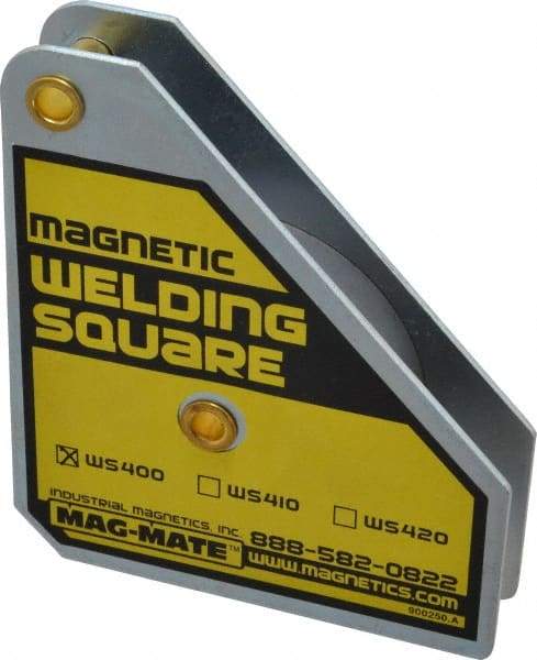 Mag-Mate - 3-3/4" Wide x 3/4" Deep x 4-3/8" High, Rare Earth Magnetic Welding & Fabrication Square - 75 Lb Average Pull Force - Industrial Tool & Supply