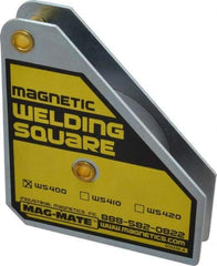 Mag-Mate - 3-3/4" Wide x 3/4" Deep x 4-3/8" High, Rare Earth Magnetic Welding & Fabrication Square - 75 Lb Average Pull Force - Industrial Tool & Supply