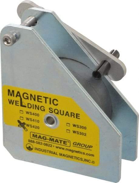 Mag-Mate - 3-3/4" Wide x 1-1/2" Deep x 4-3/8" High, Rare Earth Magnetic Welding & Fabrication Square - 150 Lb Average Pull Force - Industrial Tool & Supply
