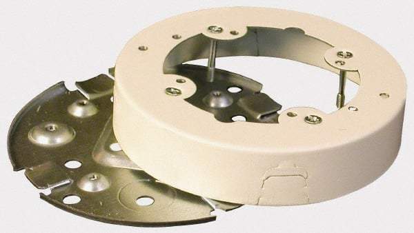 Wiremold - 1 Gang, (5) 1/2" Knockouts, Steel Round Device Box - 4-3/4" Overall Height x 4-3/4" Overall Width x 1" Overall Depth - Industrial Tool & Supply