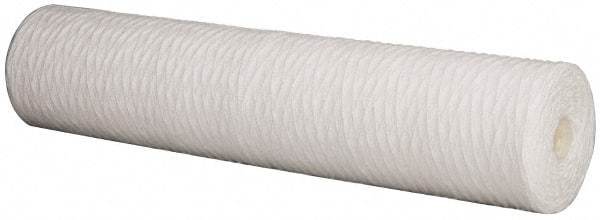Pentair - 4-1/2" OD, 1µ, Polypropylene String-Wound Cartridge Filter - 20" Long, Reduces Sediments - Industrial Tool & Supply