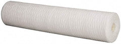 Pentair - 4-1/2" OD, 1µ, Polypropylene String-Wound Cartridge Filter - 20" Long, Reduces Sediments - Industrial Tool & Supply