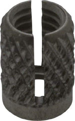 E-Z LOK - #8-32 UNC Stainless Steel Flanged Press Fit Threaded Insert for Plastic - 5/16" OAL, 0.23" Insert Diam, 7/32" Hole Diam, 7/32" Drill - Industrial Tool & Supply