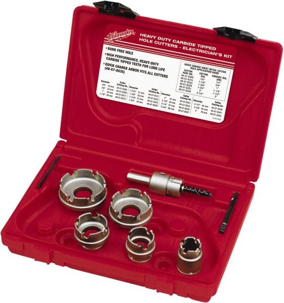 Milwaukee Tool - 7 Piece, 7/8" to 2" Saw Diam, Hole Saw Kit - Industrial Tool & Supply