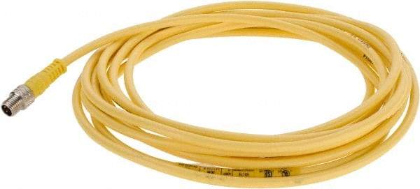 Brad Harrison - 4 Amp, M8 Male Straight to Pigtail Cordset Sensor and Receptacle - 60 VAC, 75 VDC, 4m Cable Length, IP68 Ingress Rating - Industrial Tool & Supply