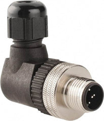 Brad Harrison - 4 Amp, Male 90° Field Attachable Connector Sensor and Receptacle - 30 VAC, 36 VDC, IP67 Ingress Rating - Industrial Tool & Supply
