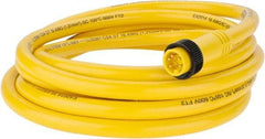 Brad Harrison - 8 Amp, Male Straight to Pigtail Cordset Sensor and Receptacle - 600 Volt, 3.66m Cable Length, IP67 Ingress Rating - Industrial Tool & Supply