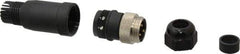Brad Harrison - 8 Amp, Male Straight Field Attachable Connector Sensor and Receptacle - 600 VAC/VDC, IP67 Ingress Rating - Industrial Tool & Supply