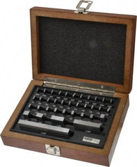 Value Collection - 36 Piece, 0.05 to 4", Grade AS-1, Steel Gage Block Set - Rectangular, 12µ (0.050"), 12µ (0.5-1"), 16µ (2"), 24µ (4"), 8µ (0.1-0.4") Tolerance - Industrial Tool & Supply