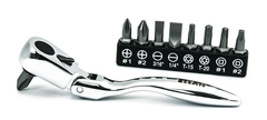 10 Piece - #11212 - Micro Flex Bit Driver Set - Industrial Tool & Supply