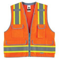 8254HDZ 2/3XL ORG HD SURVEYORS VEST - Industrial Tool & Supply