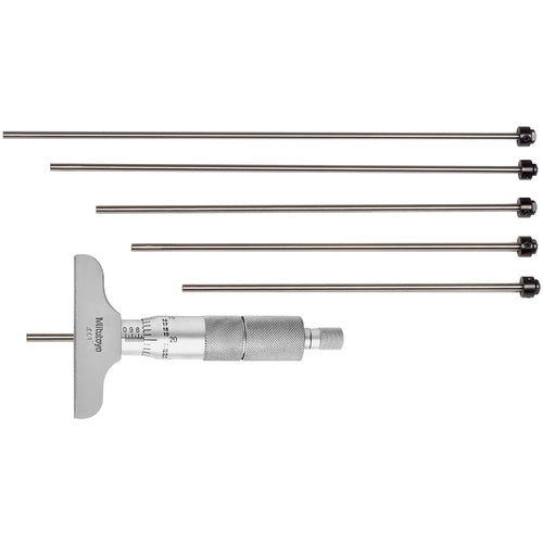 0-6″ Measuring Range - Ratchet Thimble - Depth Micrometer - Industrial Tool & Supply