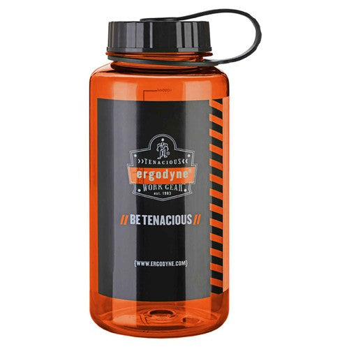 5151 1 Liter Orange Plastic Wide Mouth Water Bottle - Exact Industrial Supply