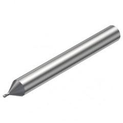 R216.32-00830-AE08G 1620 0.8mm 2 FL Solid Carbide End Mill - Corner Radius w/Cylindrical Shank - Industrial Tool & Supply