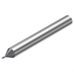 R216.32-01030-AE10G 1620 1mm 2 FL Solid Carbide End Mill - Corner Radius w/Cylindrical Shank - Industrial Tool & Supply