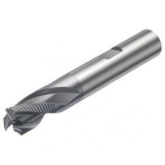 R216.33-08030-BS09K 1640 8mm 3 FL Solid Carbide End Mill - Corner chamfer w/Weldon Shank - Industrial Tool & Supply