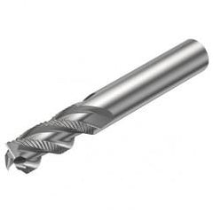R216.33-20040-AC38U H10F 20mm 3 FL Solid Carbide End Mill - Corner chamfer w/Cylindrical Shank - Industrial Tool & Supply