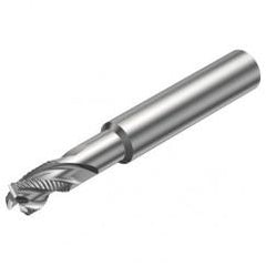 R216.33-10040-AJ14U H10F 10mm 3 FL Solid Carbide End Mill - Corner chamfer w/Cylindrical Shank - Industrial Tool & Supply