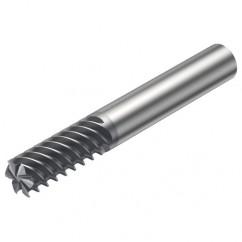 R215.36-12060-AC26L 1620 12mm 6 FL Solid Carbide End Mill - Corner Radius w/Cylindrical Shank - Industrial Tool & Supply