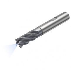 R215.34C08040-DC19K 1640 8mm 4 FL Solid Carbide End Mill - Corner Radius w/Cylindrical - Neck Shank - Industrial Tool & Supply