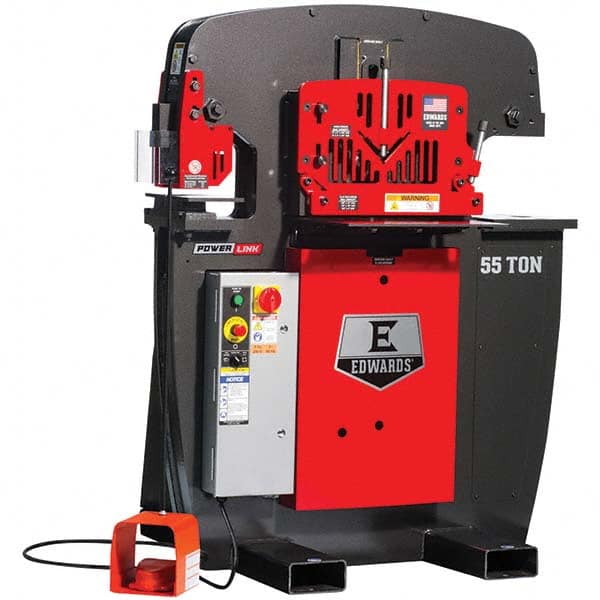 Edwards Manufacturing - Ironworkers Throat Depth (Inch): 7 Punching Pressure (Ton): 55 - Industrial Tool & Supply