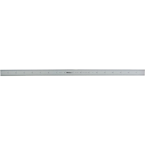 Satin Chrome Finish Full Flex Steel Rule- Model 182-242-18″ Length-16R Graduation-3/4″ Width - Industrial Tool & Supply