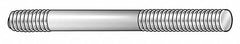 Double-End Threaded Stud, Steel, Black Oxide, 1/2"-13 Thread Size A, 1-1/2" Length - Industrial Tool & Supply