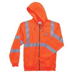 8392 M ORG ZIPPER HOODED SWEATSHIRT - Industrial Tool & Supply