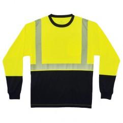 8281BK 4XL LIM/BLK LG SLV T-SHIRT - Industrial Tool & Supply