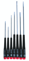 7 Piece - Precision Slotted & Phillips Screwdriver Set - #26092 - Includes: Slotted 2.5 - 4.0mm & Phillips Screwdriver #0 x 75 - Industrial Tool & Supply