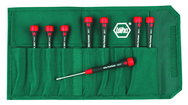 7 Piece - .7 - 3mm - In Pouch - PicoFinish Precision Hex Screwdriver Metric Set - Industrial Tool & Supply