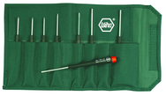 8 Piece - .028 - 1/8" - Precision Hex Inch Screwdriver Set In Canvas Pouch - Industrial Tool & Supply