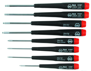 8 Piece - .050 - 5/32" - Precision Ball End Hex Inch Screwdriver Set - Industrial Tool & Supply