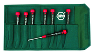7 Piece - 1/16 - 5/32" - Pico Finish Precision Ball End Hex Inch Screwdriver Set in Canvas Pouch - Industrial Tool & Supply