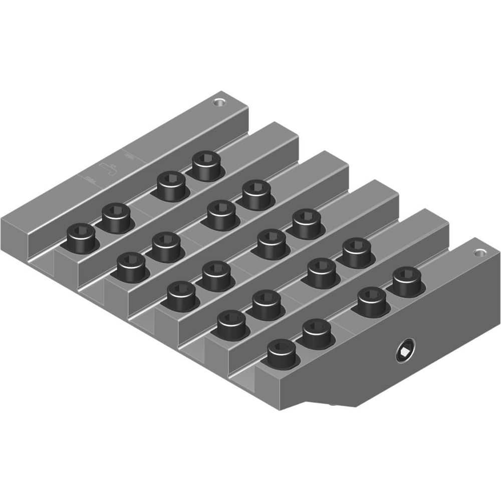 Swiss Gang Plates; Machine Compatibility: STAR; For Use With: STAR SR20 IV B; STAR SR20 IV A; Number of Stations: 2; Quick Change: Yes; Material: Alloy Steel; Station Size: 2x12mm; Additional Information: Only ARNO split-shank ™FAST CHANGE ™ tool holders