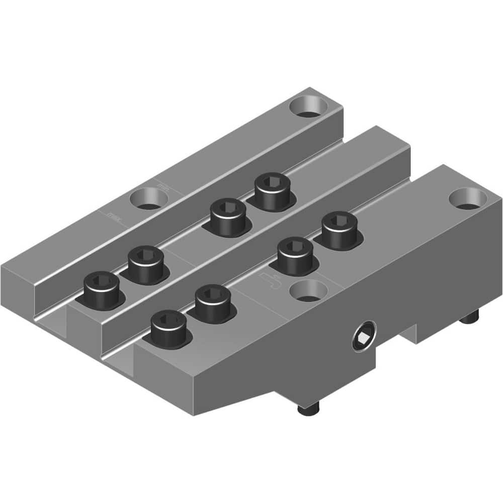 Swiss Gang Plates; Machine Compatibility: STAR; For Use With: STAR SW20; Number of Stations: 2; Quick Change: Yes; Material: Alloy Steel; Station Size: 2x12mm; Additional Information: Only ARNO split-shank ™FAST CHANGE ™ tool holders and fixed stops (wit