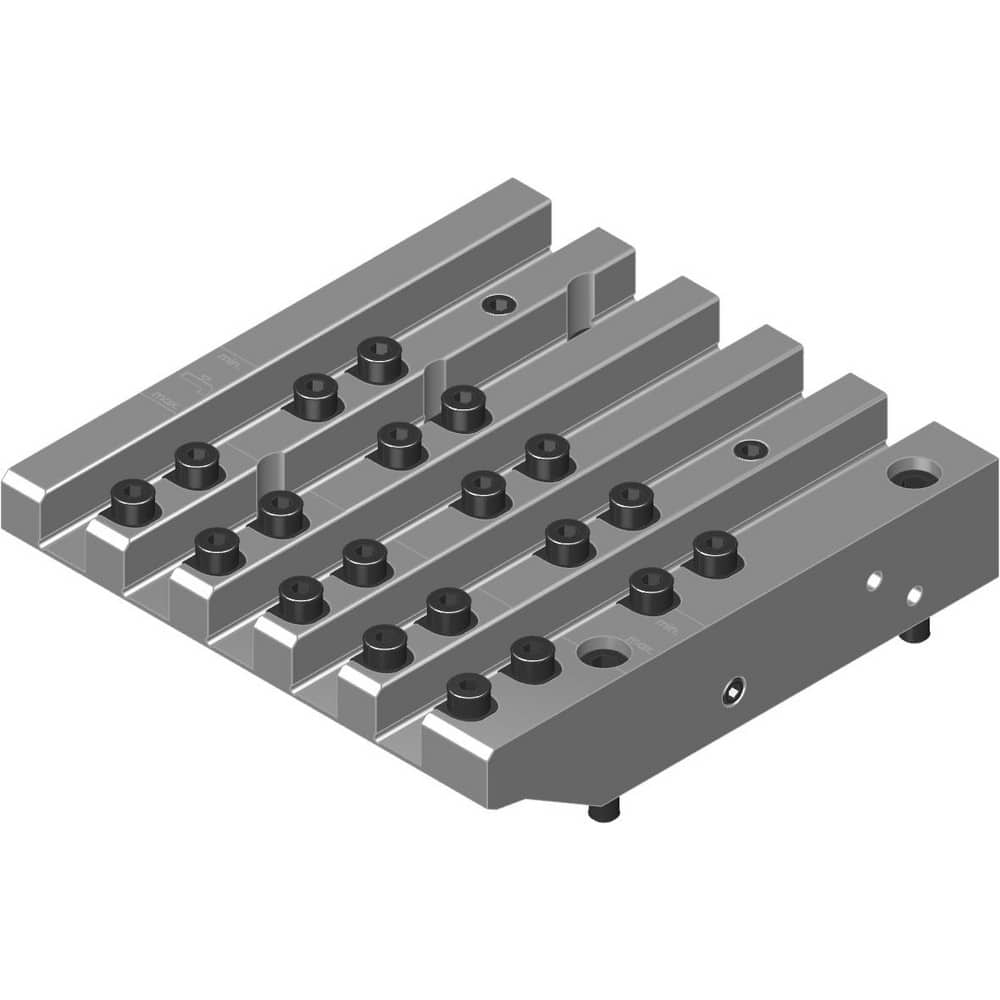 Swiss Gang Plates; Machine Compatibility: Hanwha; For Use With: Hanwha XD26..M; Hanwha XD20..M; Number of Stations: 5; Quick Change: Yes; Material: Alloy Steel; Station Size: 5x12mm; Additional Information: Only ARNO split-shank ™FAST CHANGE ™ tool holde