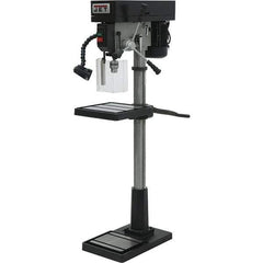 Jet - 17" Swing, Step Pulley Drill Press - 12 Speed, 1 hp, Single Phase - Industrial Tool & Supply