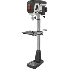 Jet - 15" Swing, Step Pulley Drill Press (Woodworking) - 16 Speed, 3/4 hp, Single Phase - Industrial Tool & Supply