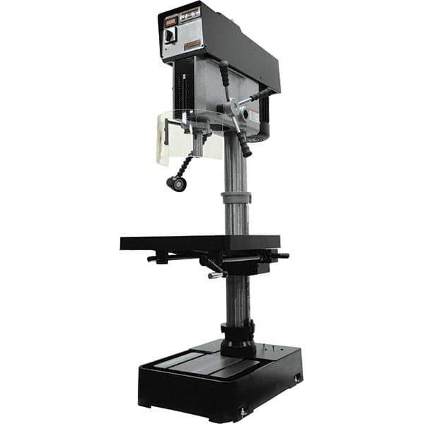 Jet - 10-7/16" Swing, Variable Speed Pulley Drill Press - Variable Speed, 2 hp, Three Phase - Industrial Tool & Supply