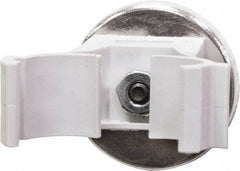 Mag-Mate - 7 Lb Max Pull Force, 1-1/4" Overall Height, 1.24" Diam, Ceramic Cup Magnet - Magnetic Style, 3/8" Clamp Opening, Chrome Plated - Industrial Tool & Supply