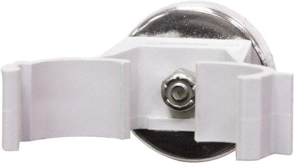 Mag-Mate - 11 Lb Max Pull Force, 1-13/32" Overall Height, 1.41" Diam, Ceramic Cup Magnet - Magnetic Style, 3/4" Clamp Opening, Chrome Plated - Industrial Tool & Supply