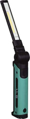Advanced Lighting Systems - 3 Volt, Black & Turquoise Articulating Work Light - 500 Lumens, Rechargeable Battery, LED Lamp - Industrial Tool & Supply
