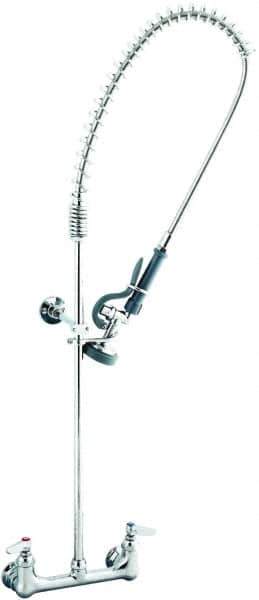 T&S Brass - No Spout, 2 Way Design, Wall Mount, Wall Pre Rinse Faucet Assembly - Lever Handle - Industrial Tool & Supply