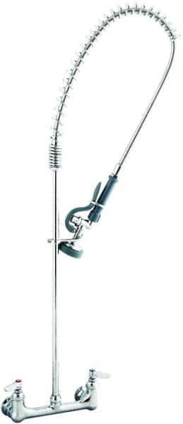 T&S Brass - No Spout, 2 Way Design, Wall Mount, Wall Pre Rinse Faucet Assembly - Lever Handle - Industrial Tool & Supply