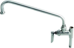 T&S Brass - Low Spout, Lever Design, Single Hole Mount, Add On Faucet for Pre Rinse Units - 12 Inch Spout, Lever Handle - Industrial Tool & Supply