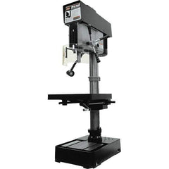 Jet - 10-7/16" Swing, Variable Speed Pulley Drill Press - Variable Speed, 2 hp, Single Phase - Industrial Tool & Supply